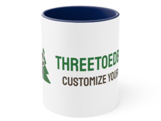 Three Toed Bear Accent Coffee Mug, 11oz